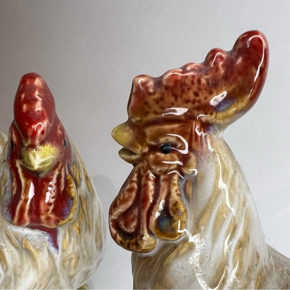 Hen & Rooster Decorative Ceramic Figures 6-6.5” Unbranded - Picture 14 of 14